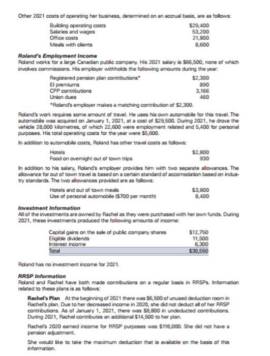 Case Covering Chapters 1 to 10) Family Information Roland Sorter has been