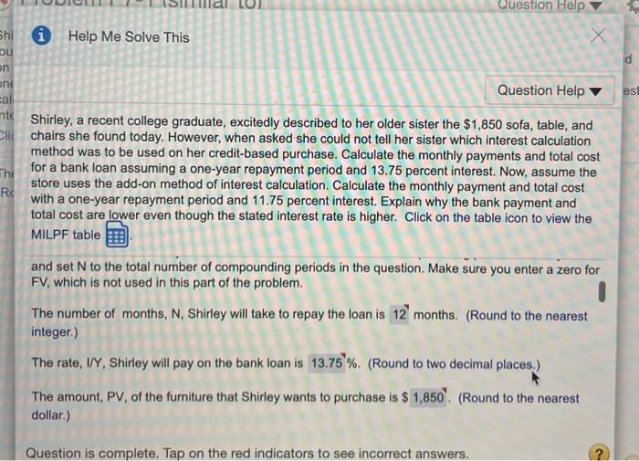 Shirley, a recent college graduate, excitedly described to her older sister the