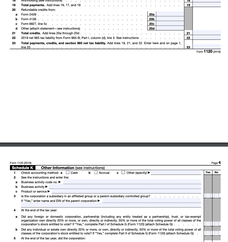 instructions and the latest information. A Check if: Name B Employer identification