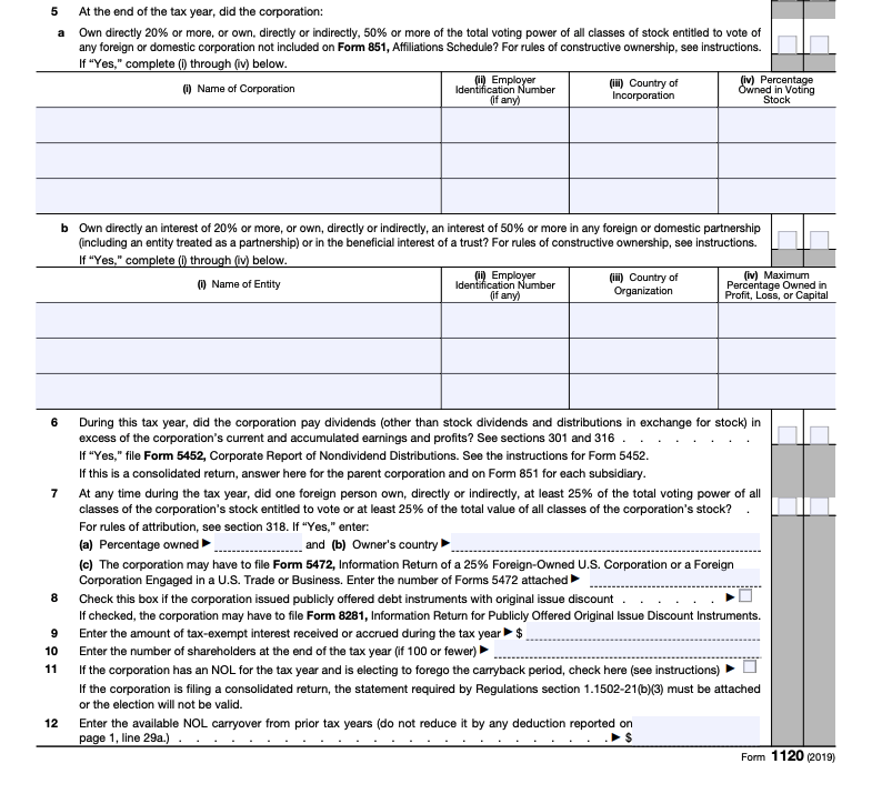 number 1a Consolidated retum (attach Form 851) TYPE b Lifeonlife consoli- Number,