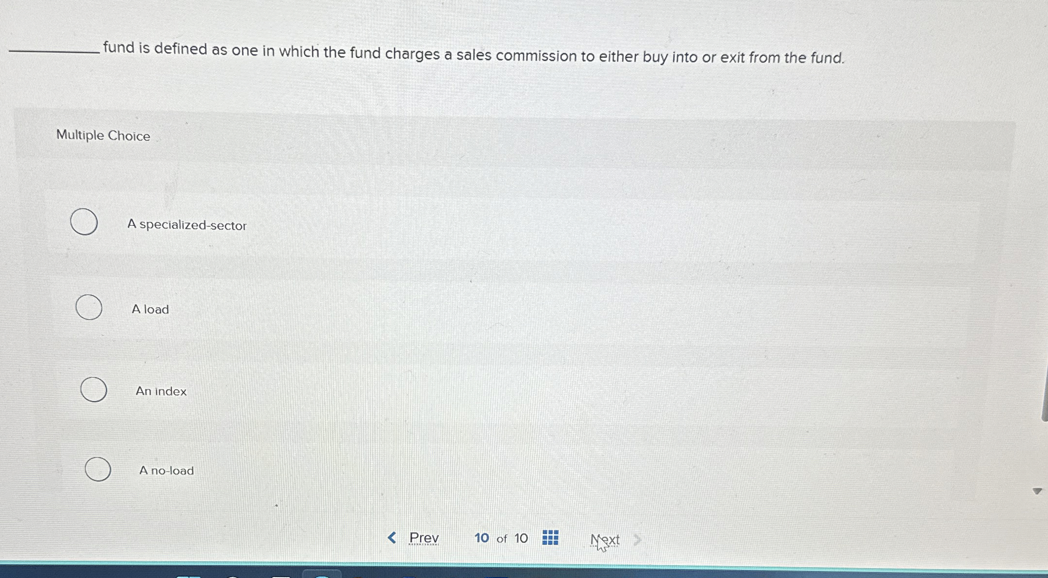  fund is defined as one in which the fund charges a