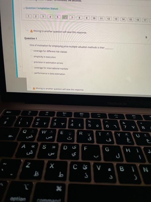  w seconds Question Completion Status: 1 3 4 5 8 9