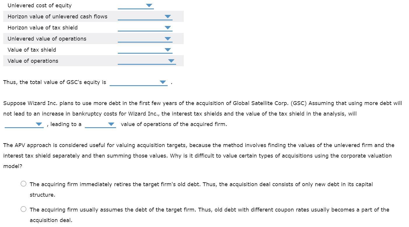 acquiring GSC will result in an incremental value for the firm. The