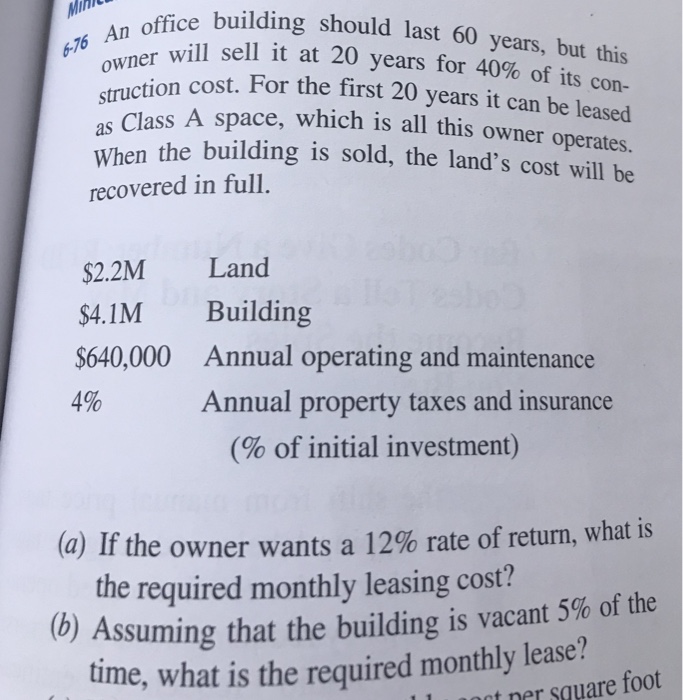  Excel ffice building should last 60 years, but this will sell