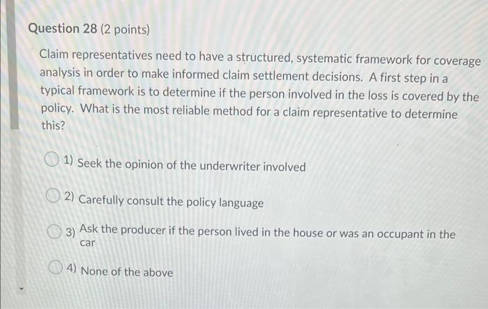 points) One type of restraint which affects the development of underwriting policy