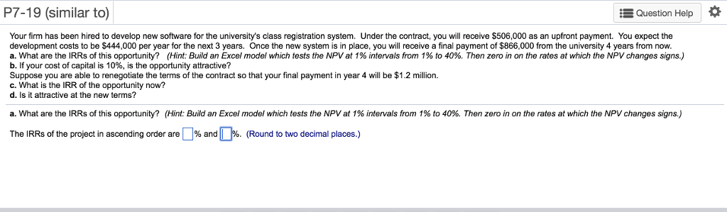 Need help building the excel model and need help with part a