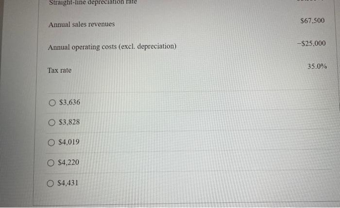 shown below. The equipment to be used would be depreciated by the