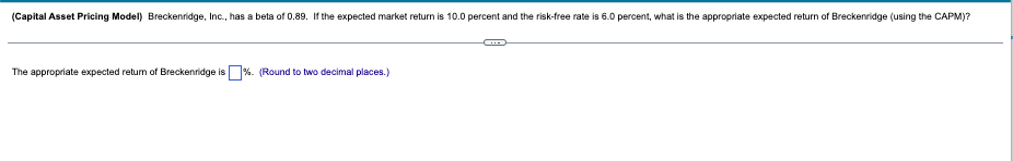 the expected rate of return for Intel common stock, which has a