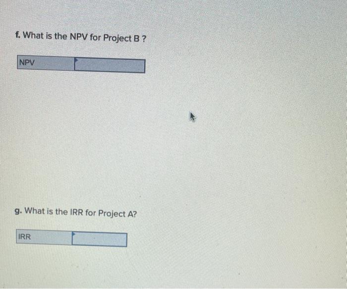 payback period for Project B? c. What is the discounted payback period