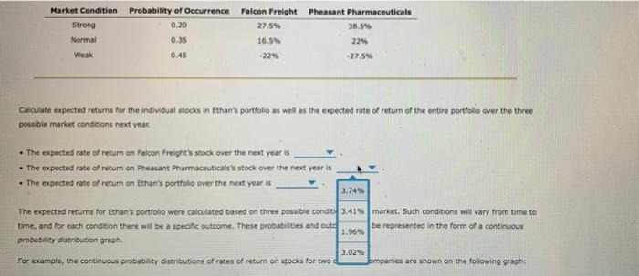 occur during all possible circumstances. To compute an asset's expected return under