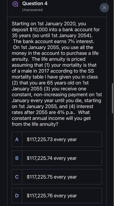 You want to get an annual income from your annuity of $100,000,