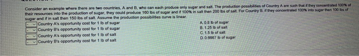  Consider an example where there are two countries, A and B,