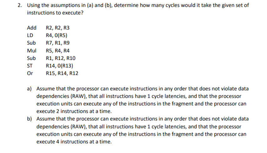  2. Using the assumptions in (a) and (b), determine how many