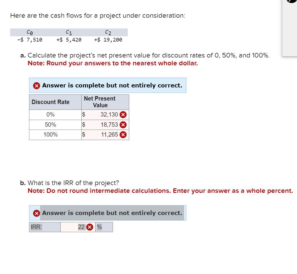 Here are the cash flows for a project under consideration: a.