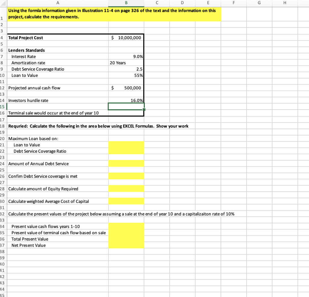  F G H A B D E Using the formla information