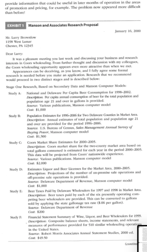 market and sales potential from data in the attached studies. Be sure