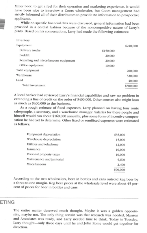 setting up the distributorship. Building on the last question, you need to