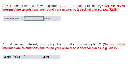 THUMBS UP! THANKS!!! Solve for the unknown number of years in each
