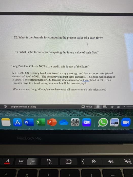  help please asap 32. What is the formula for computing the