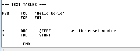 EQUATES ***** ******* REGBS EQU $1990 start of registers BAUD SCCR1 SCCR2