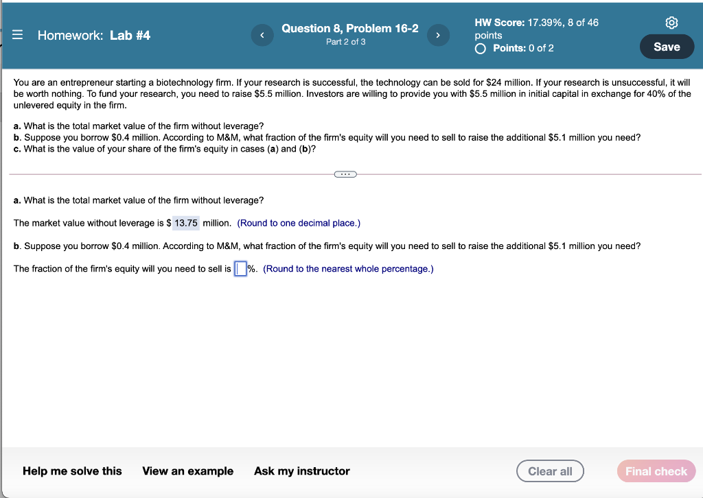 = Homework: Lab #4 Question 8, Problem 16-2 Part 2 of