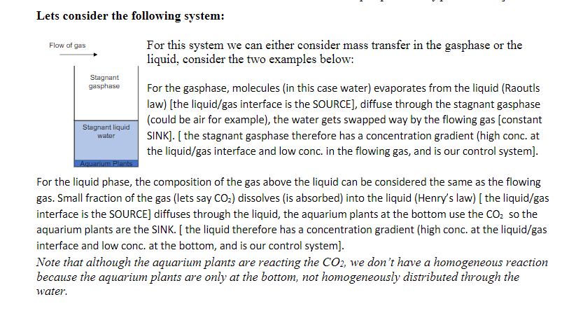  Lets consider the following system: For this system we can either