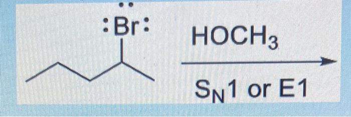 When 2-bromohexane is treated with methanol it can undergo an SN1 or