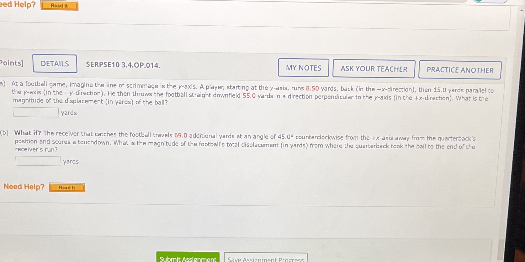  ed Help? Read It Points] DETAILS SERPSE10 3.4.OP.014. MY NOTES ASK
