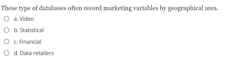 and automated customer counts represent which one of the six dy'erent major