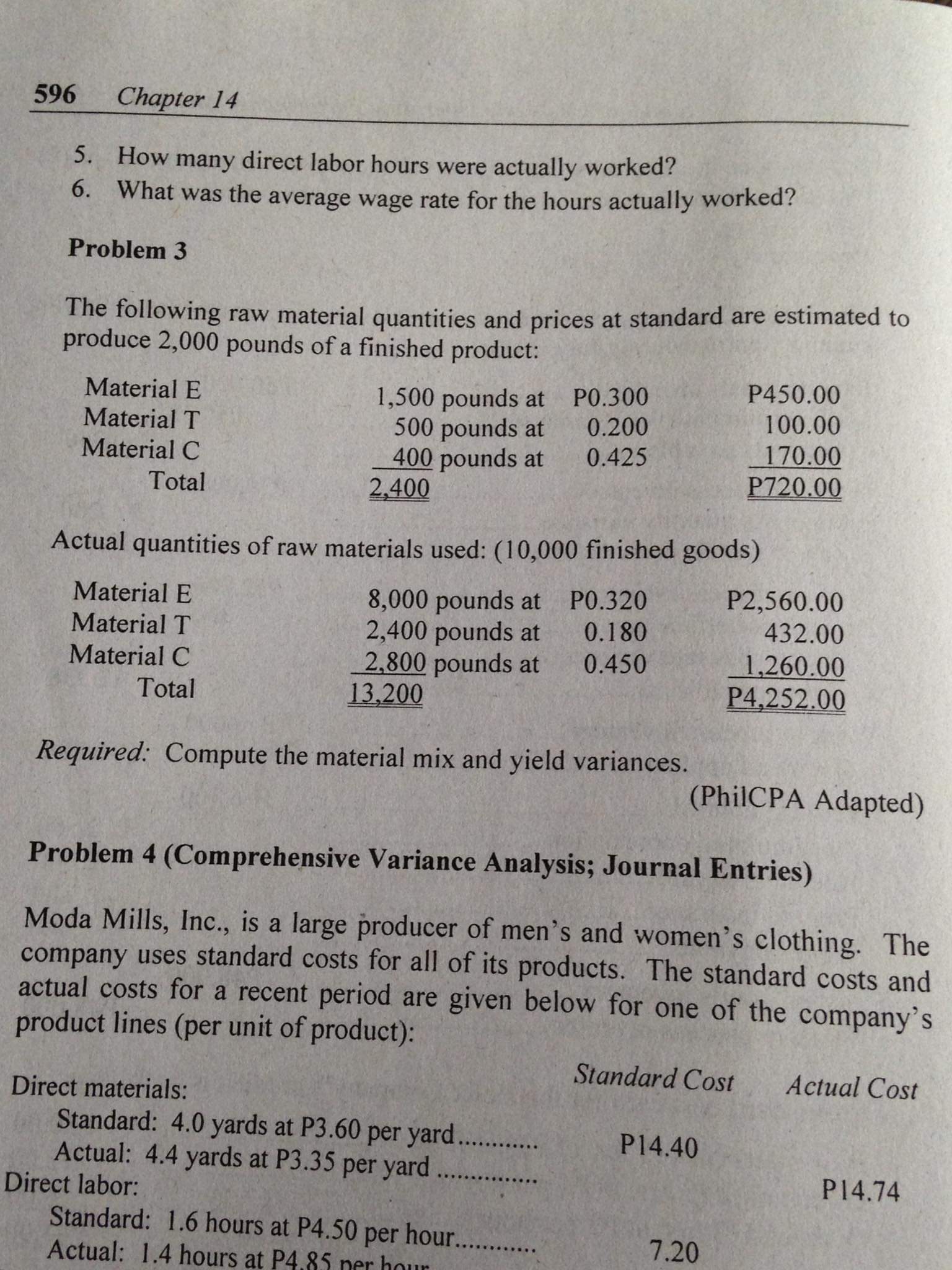 two most significant variances that you computed in (1) above. Explain to