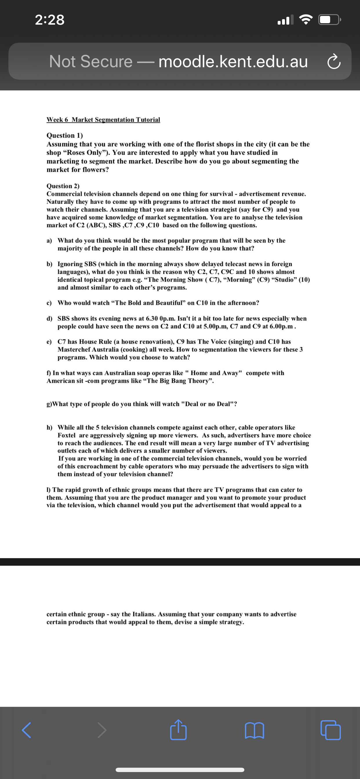 These are my tutorial questions. Please try to attempt the question