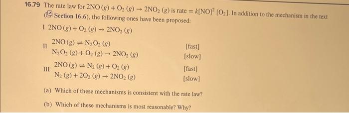 Answer all parts with work shown thank uu 16.79 The rate law