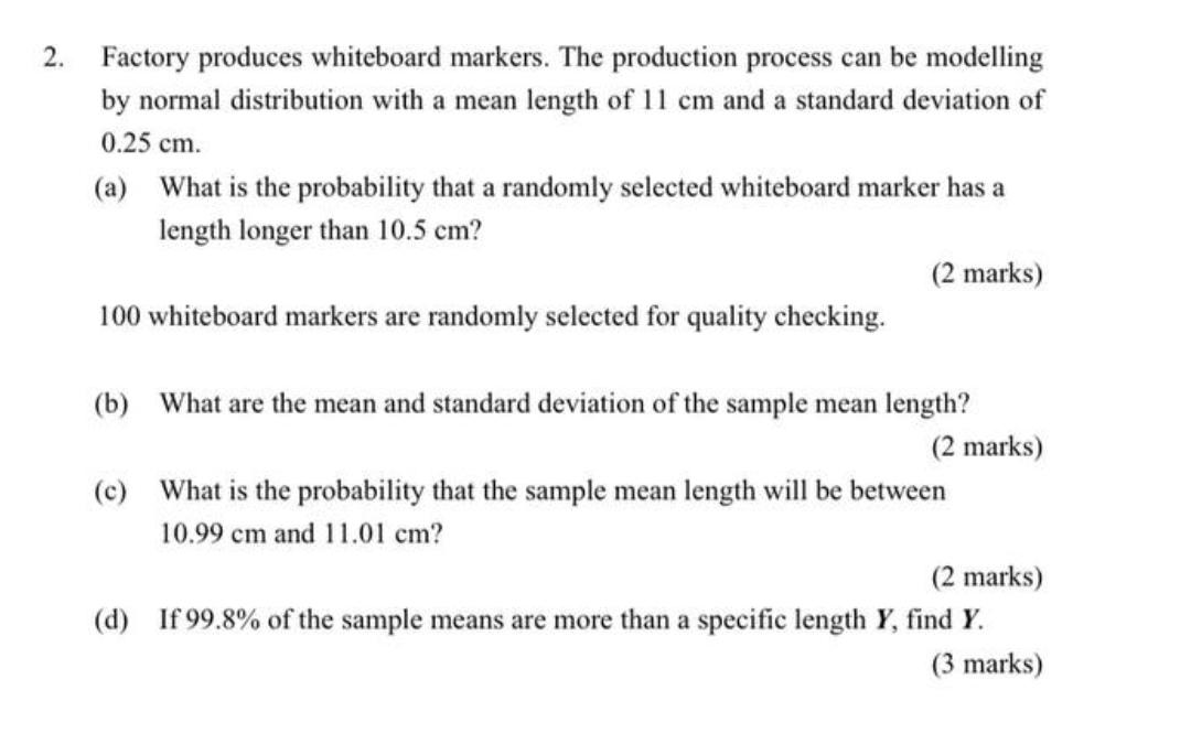 please help this probability and statistics question with clear steps and also