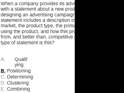 When a company provides its adve with a statement about a