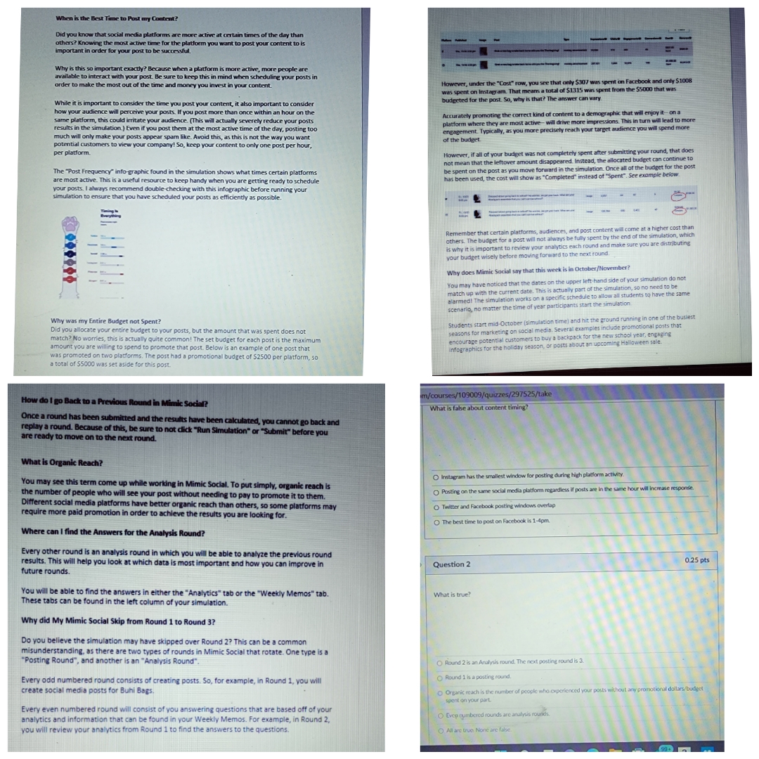 please read and answer questions 1 and 2 When is the Best