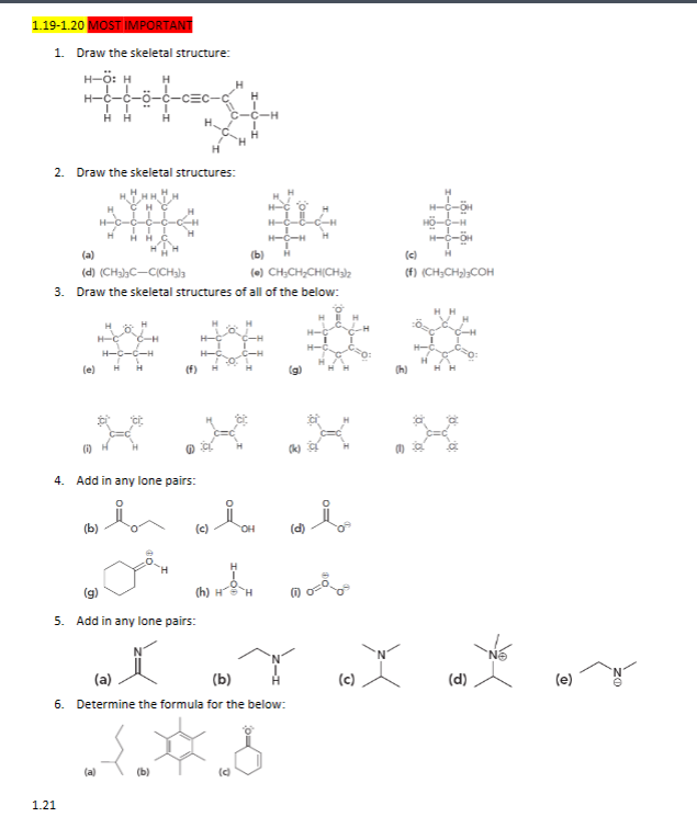  Draw the skeletal structure: Draw the skeletal structures: (a (d)(CH3)3C-C(CH3)3 (c)