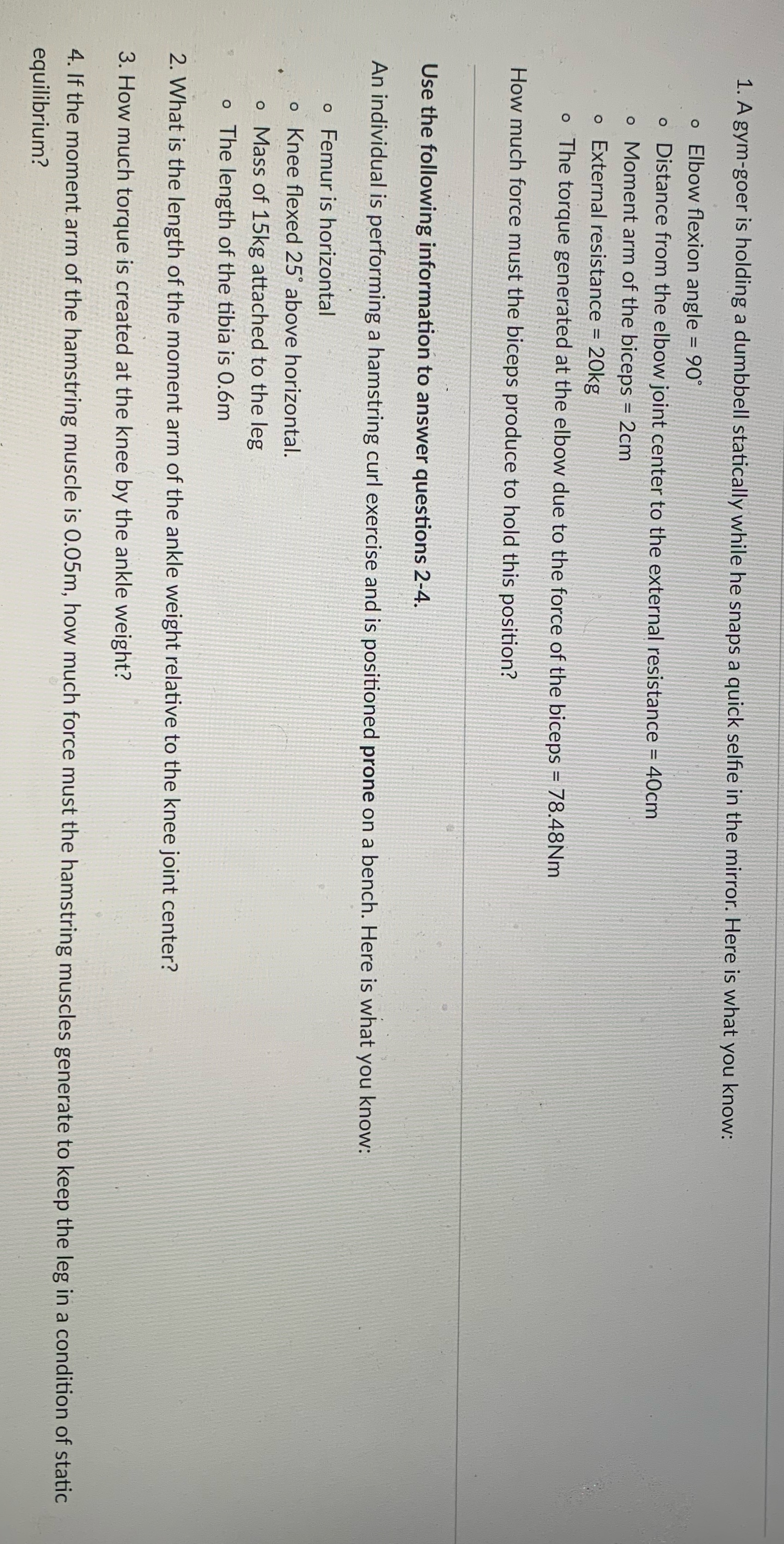 I need help with these problems. Thank you! 1. A gym-goer is