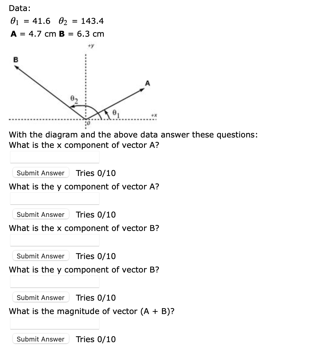  Data: 01 = 41.6 02 = 143.4 A = 4.7 cm