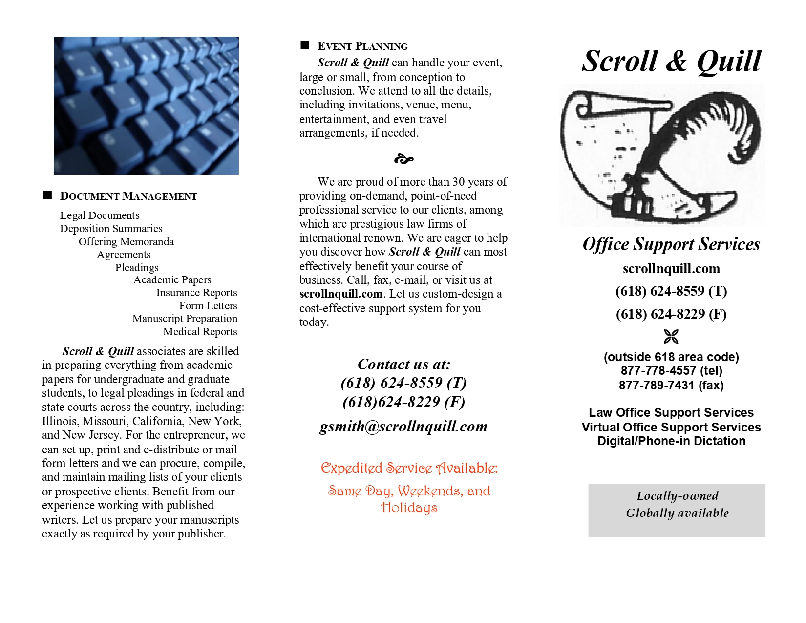 Angeles, California, in 1978, LAW OFFICE/VIRTUAL OFFICE specifically to provide support services