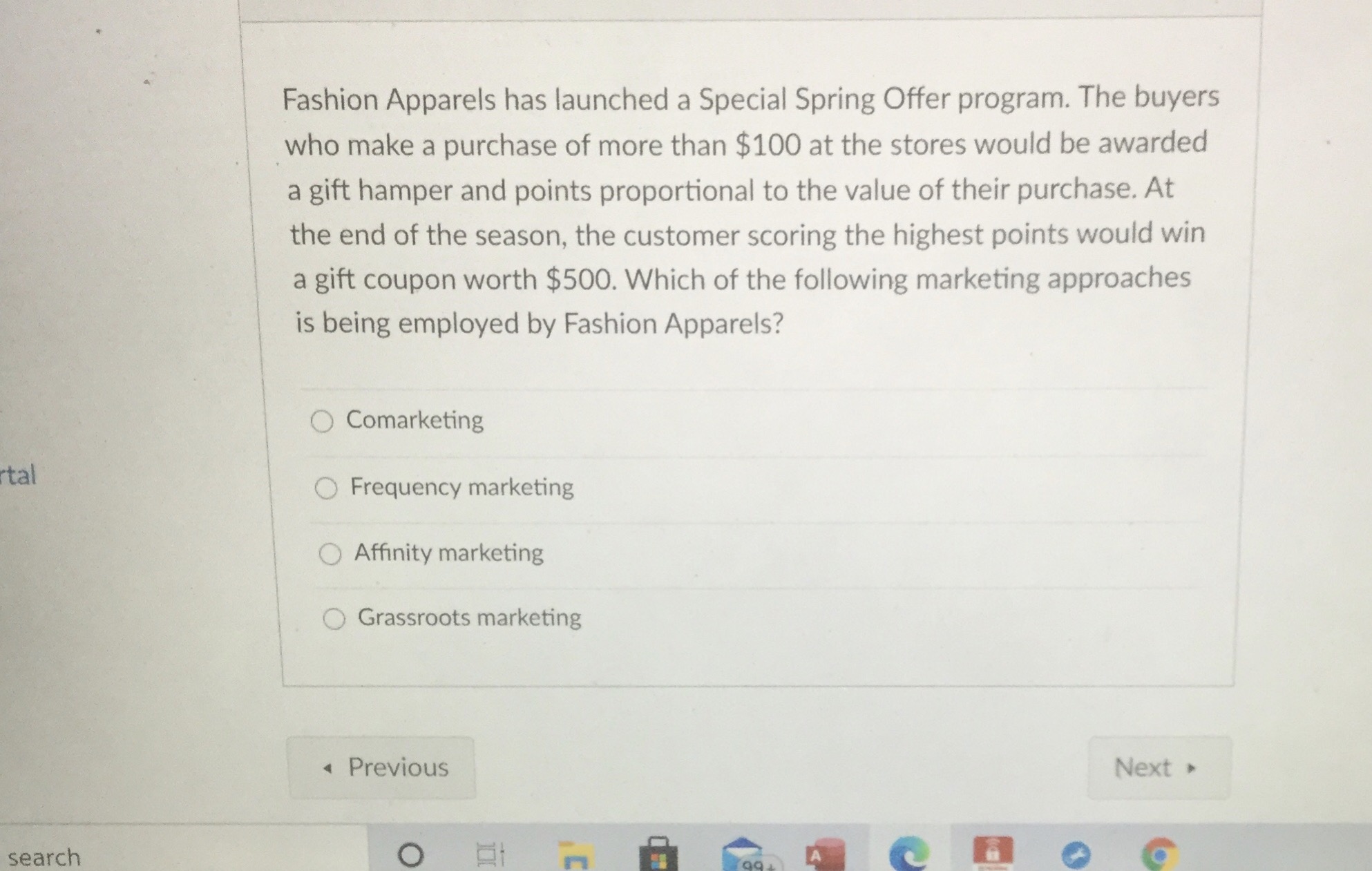 Please answer this question very quickly I only have ten minutes. Fashion