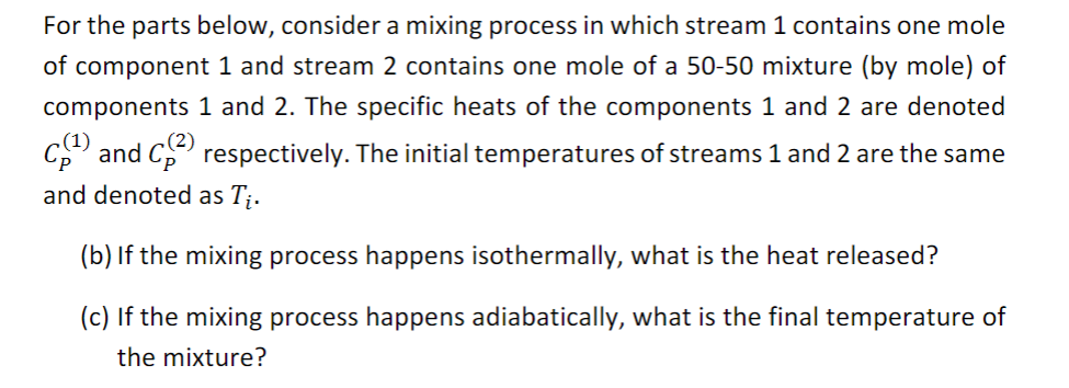 constant T and P, the molar enthalpy of the mixture can be