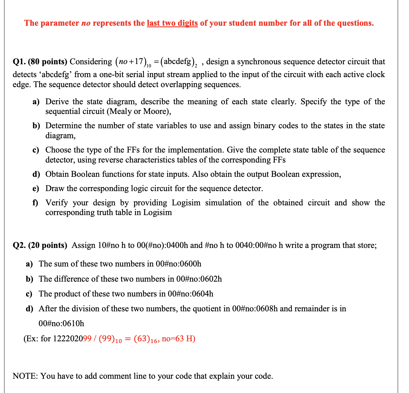  no =70 The parameter no represents the last two digits of