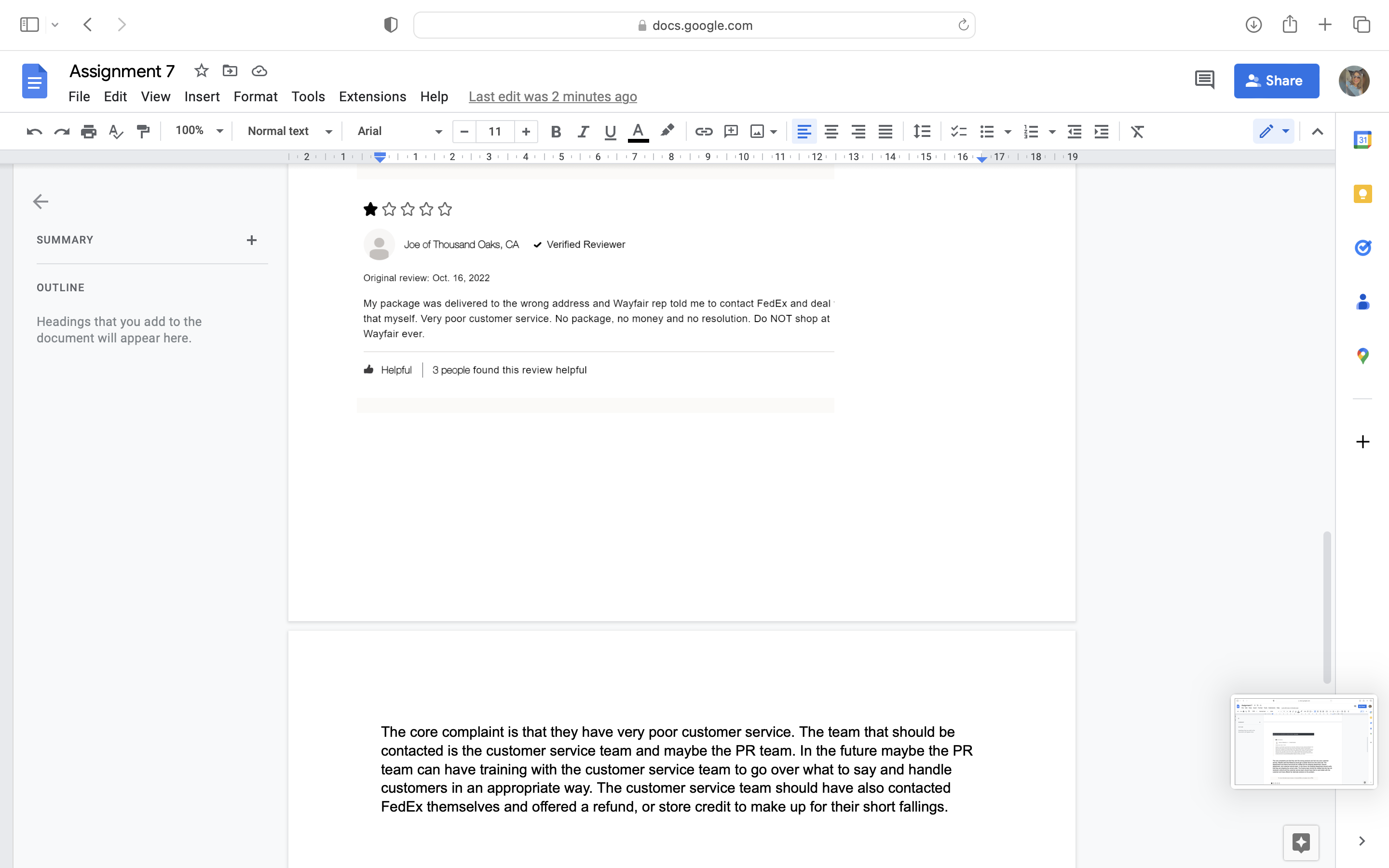 + Assignment 7 * Share File Edit View Insert Format Tools Extensions
