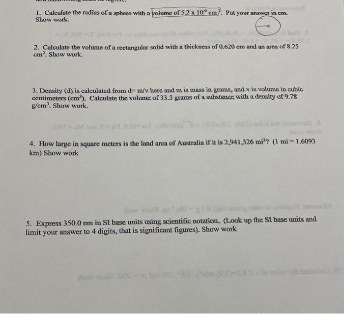 I need help asap please help 1. Calculate the radius of a