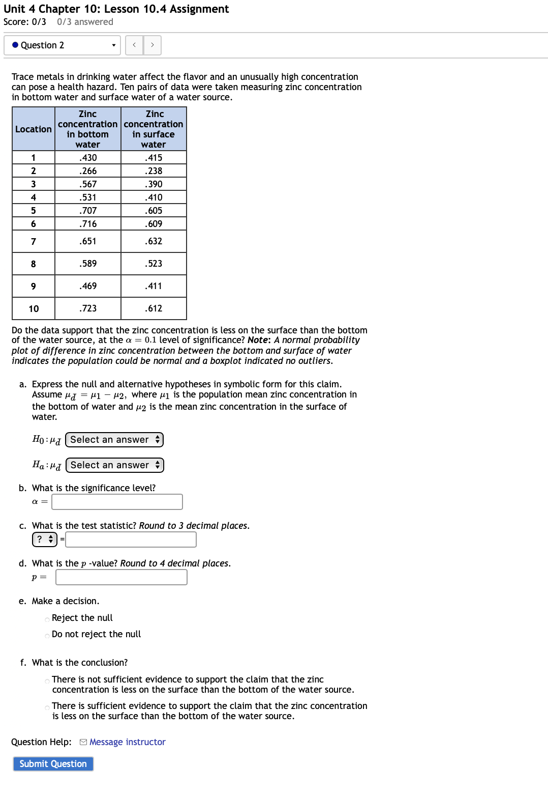  Unit 4 Chapter 10: Lesson 10.4 Assignment Score: DB 03 answered
