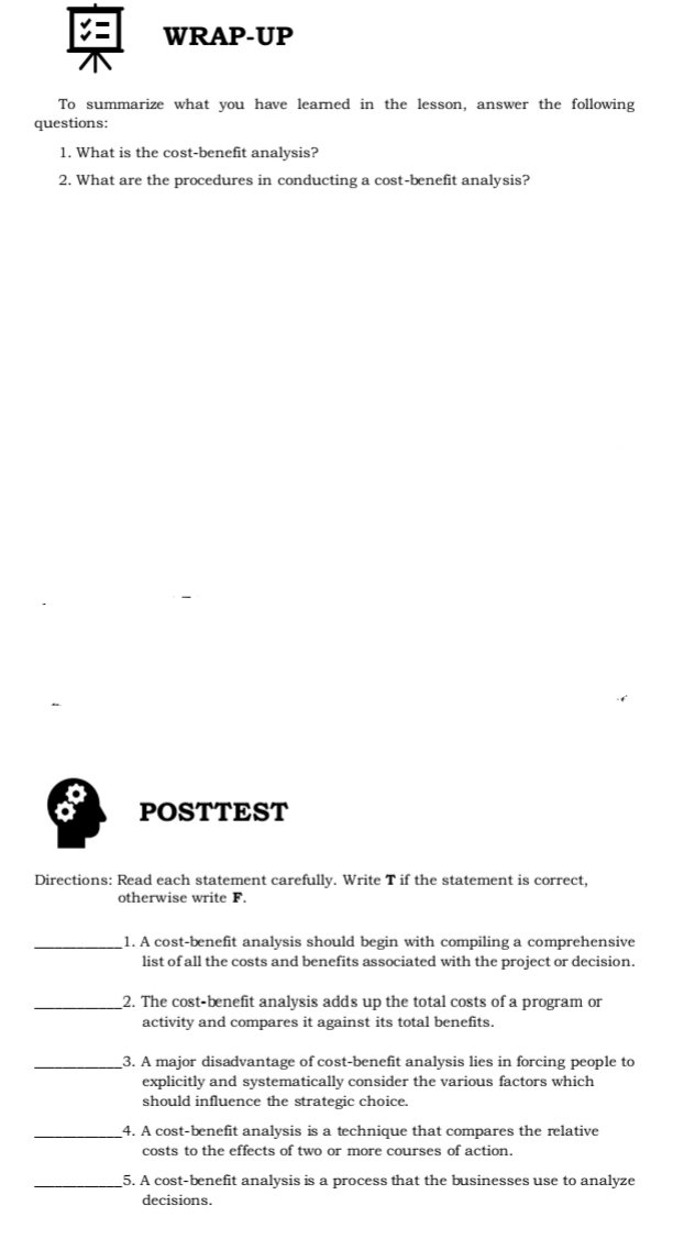 please answer WRAP-UP To summarize what you have learned in the lesson,