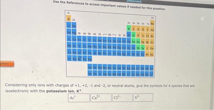  Use the References to access important values if needed for this