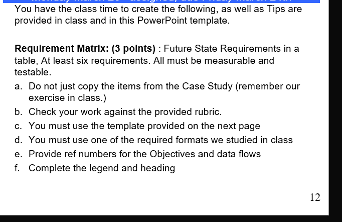 will submit the below slides for the provided Case Study: 1.Provide 2