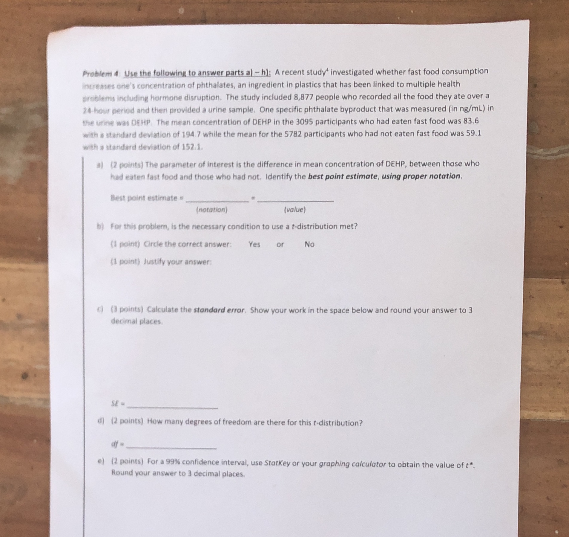 Please break down each sections and for a student thank you! Problem
