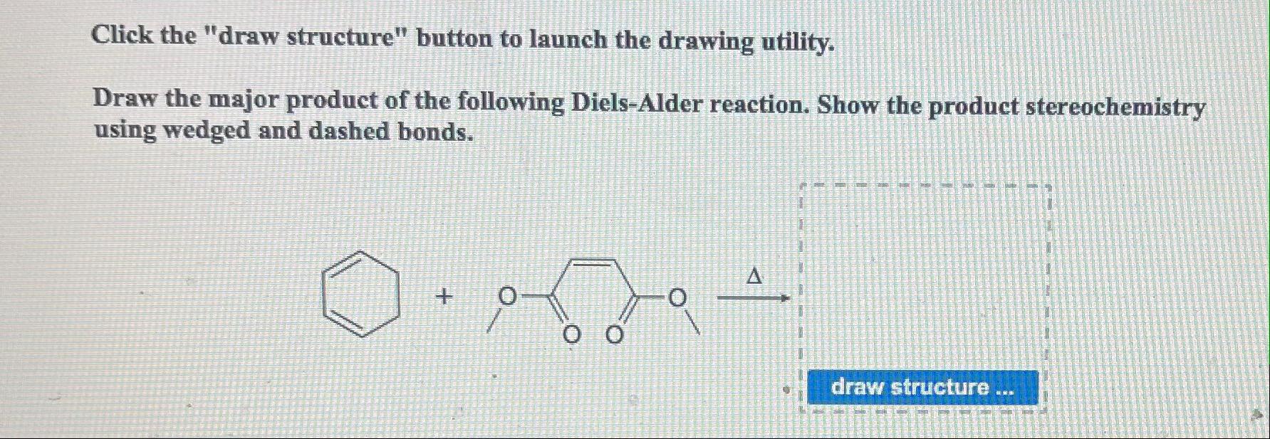 Click the "draw structure" button to launch the drawing utility. Draw